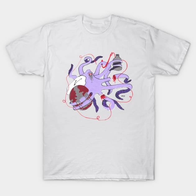 Ocean Awareness Octopus Purple Edition T-Shirt by sarahead